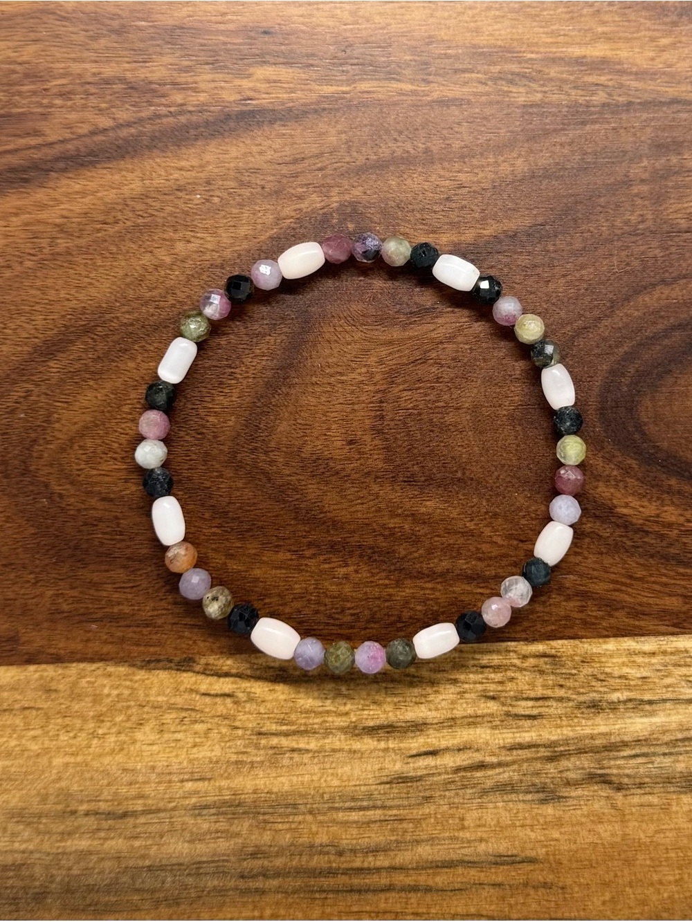 ✨ Handmade Watermelon Tourmaline Stretch Bracelet ✨